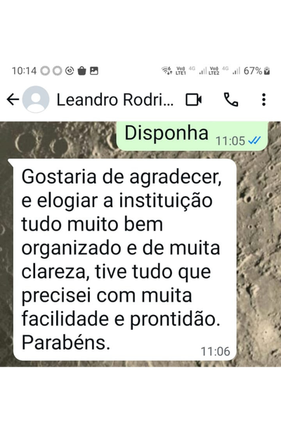 Depoimento via WhatsApp