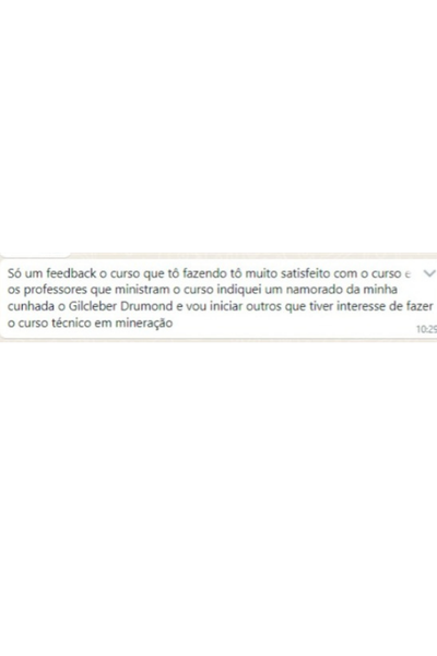 Depoimento aluno Ricotec