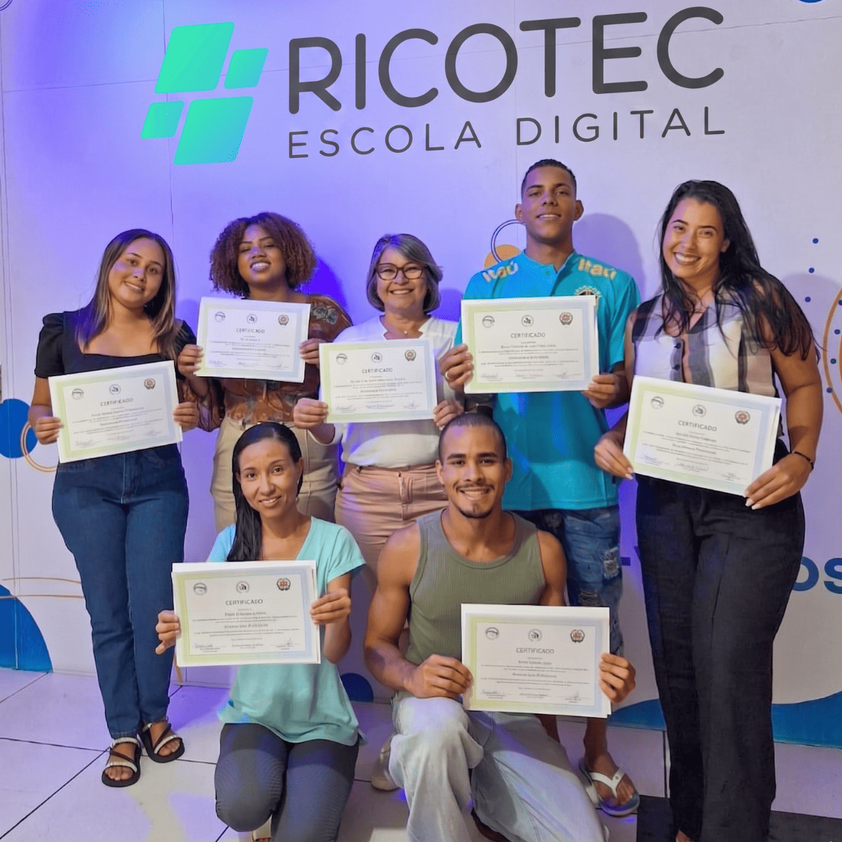 Alunos com diploma Ricotec